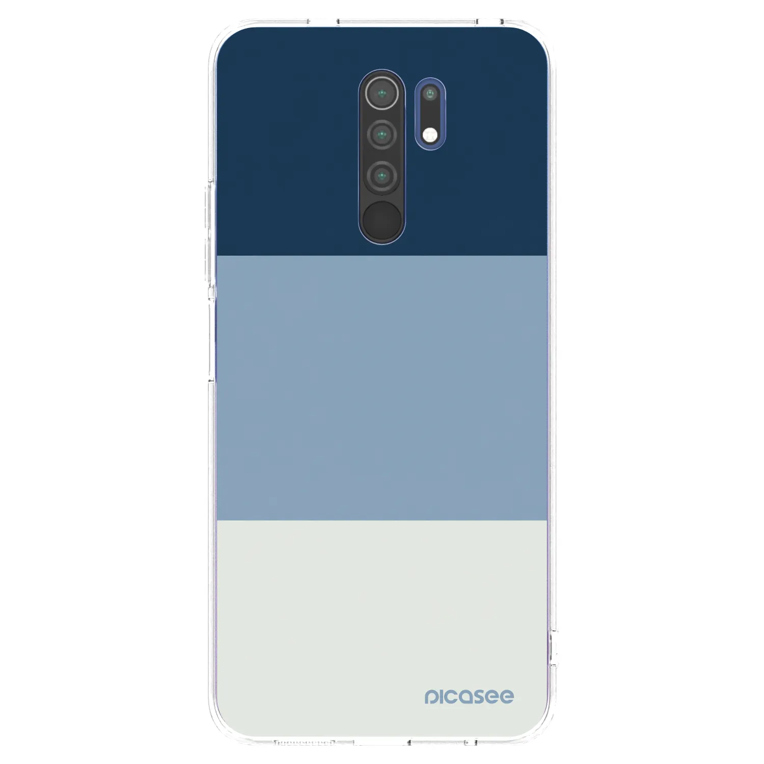 Picasee silikonowe przeźroczyste etui na Xiaomi Redmi 9 - Coastal Blue