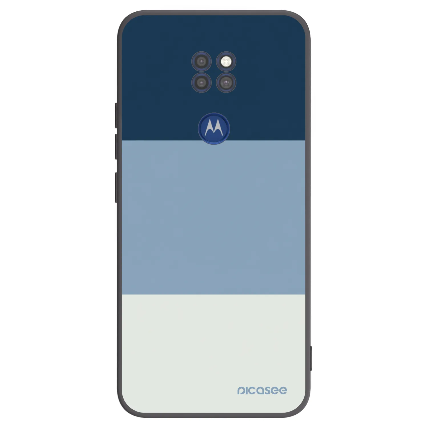 Picasee silikonowe czarne etui na Motorola Moto G9 Play - Coastal Blue