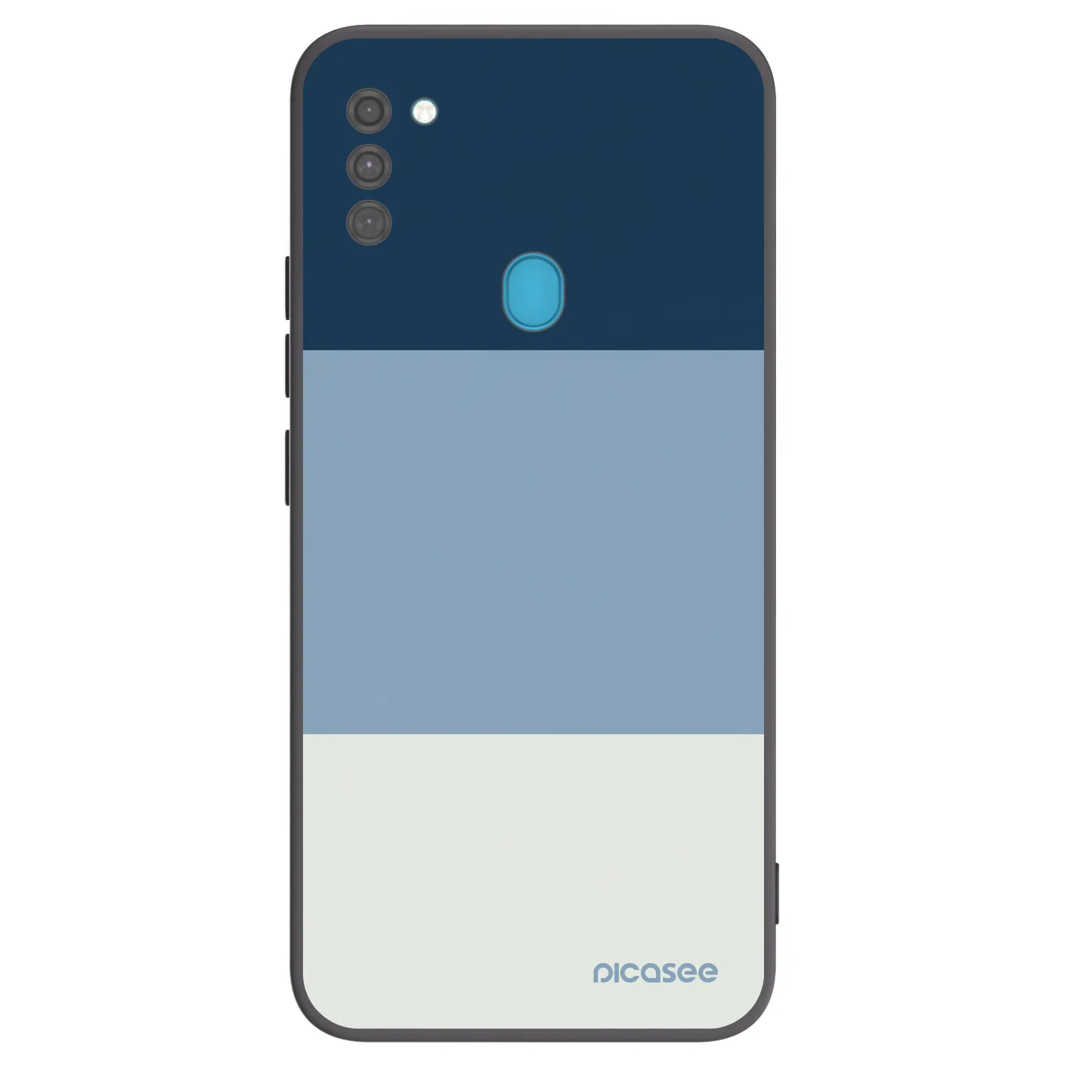 Picasee silikonowe czarne etui na Samsung Galaxy M11 - Coastal Blue