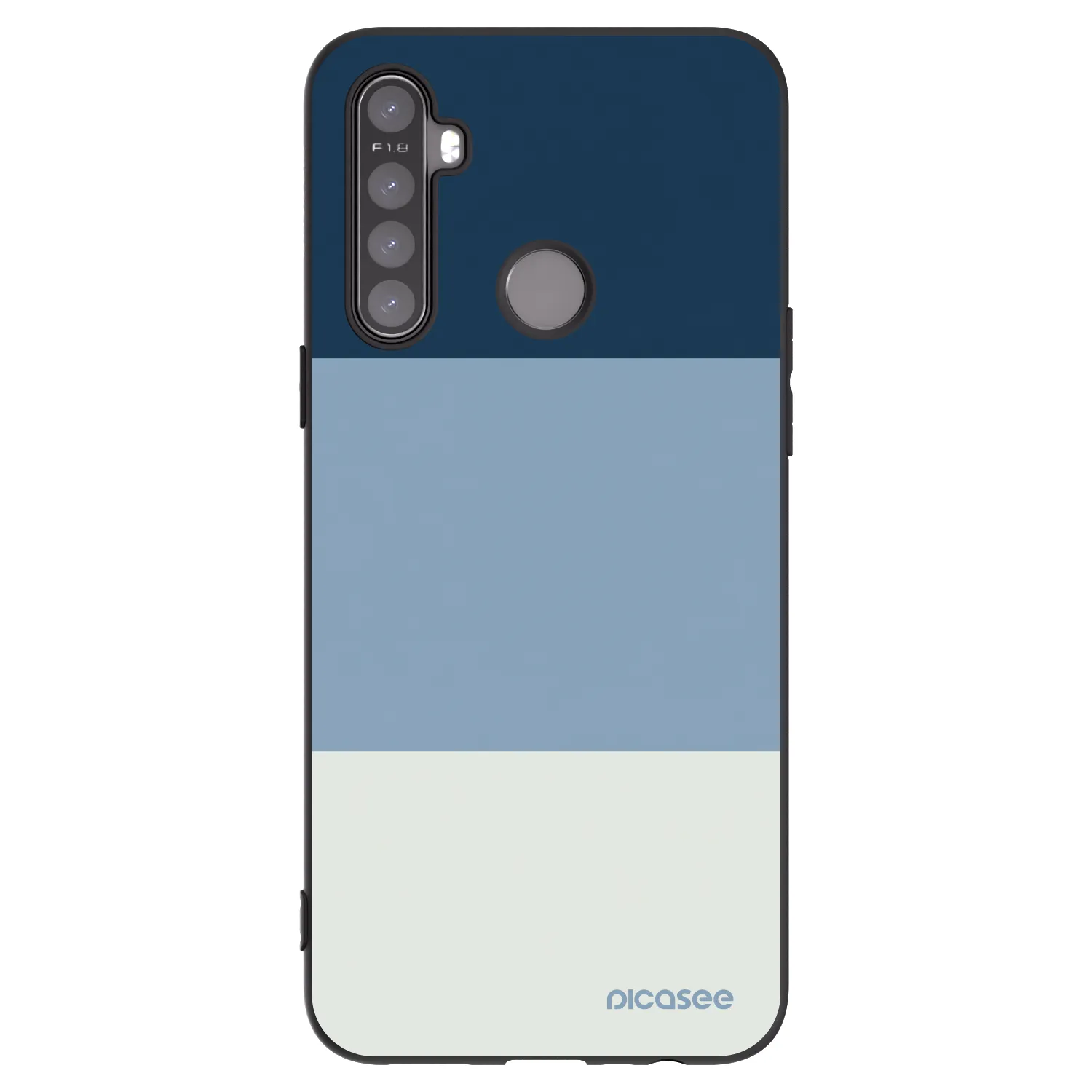 Picasee silikonowe czarne etui na Realme 6i - Coastal Blue