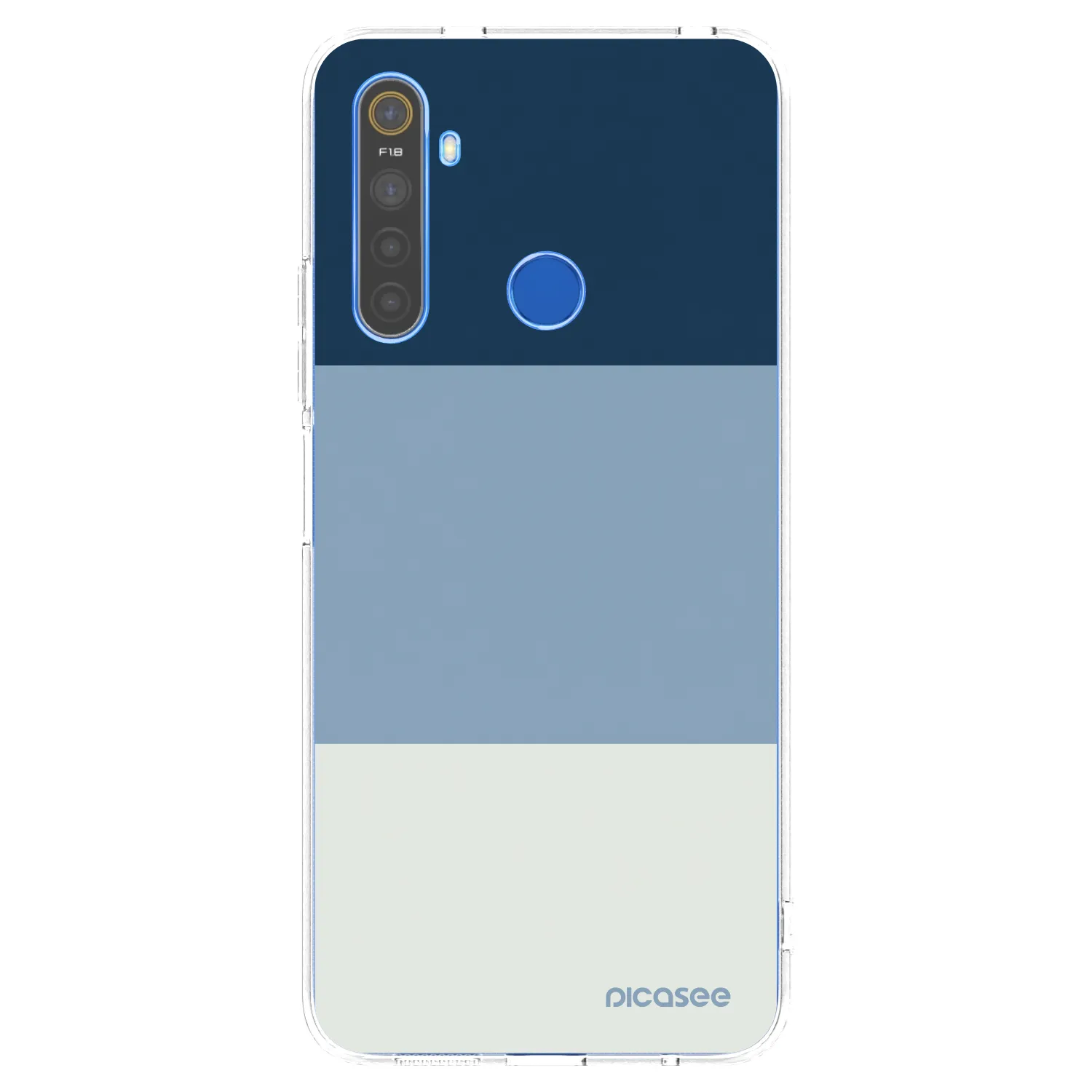 Picasee silikonowe przeźroczyste etui na Realme 5 - Coastal Blue