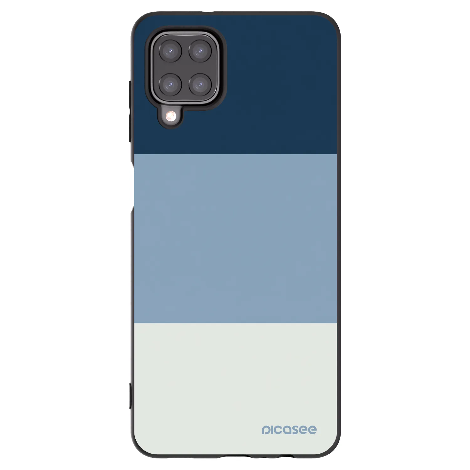 Picasee silikonowe czarne etui na Samsung Galaxy A12 A125F - Coastal Blue