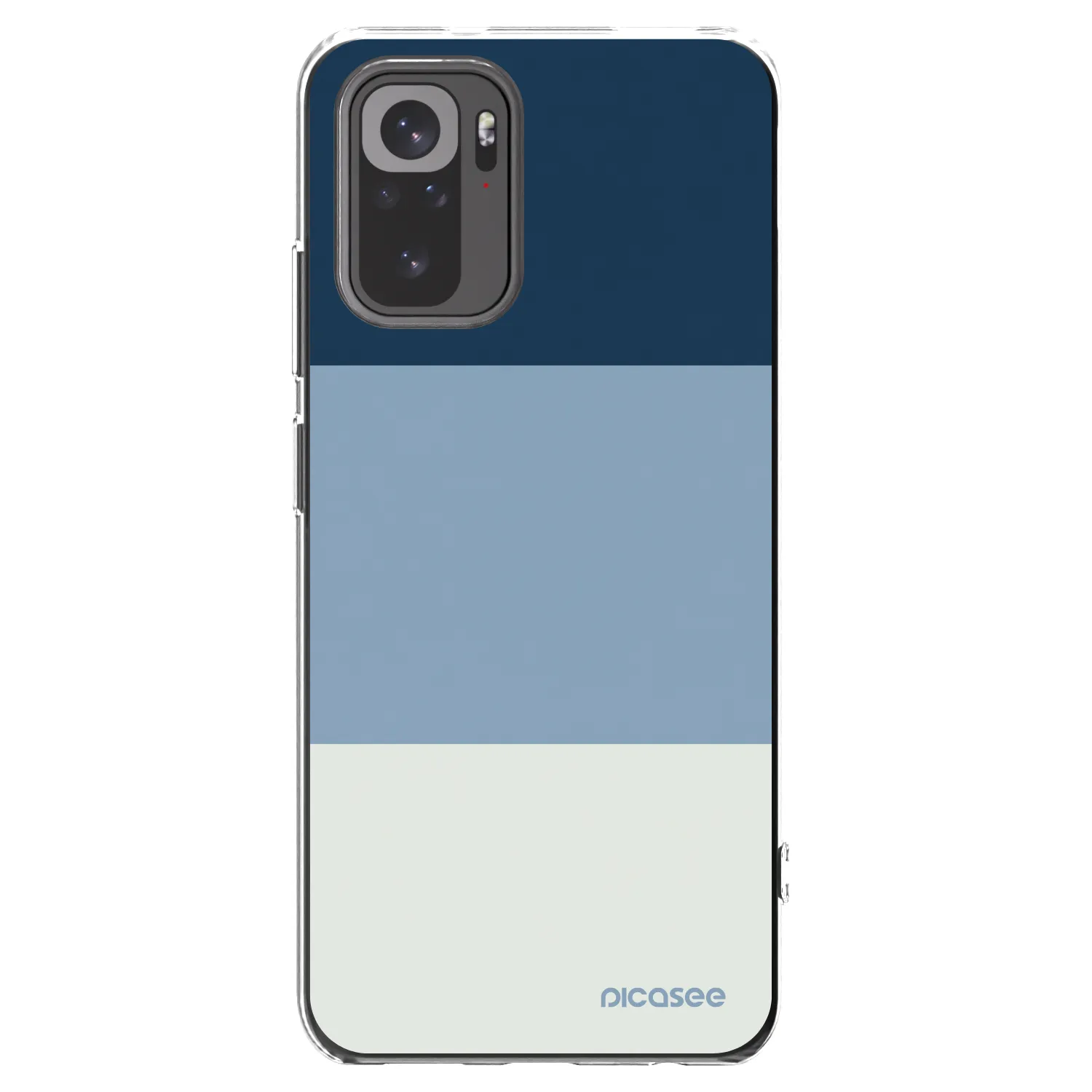 Picasee silikonowe przeźroczyste etui na Xiaomi Redmi Note 10 - Coastal Blue