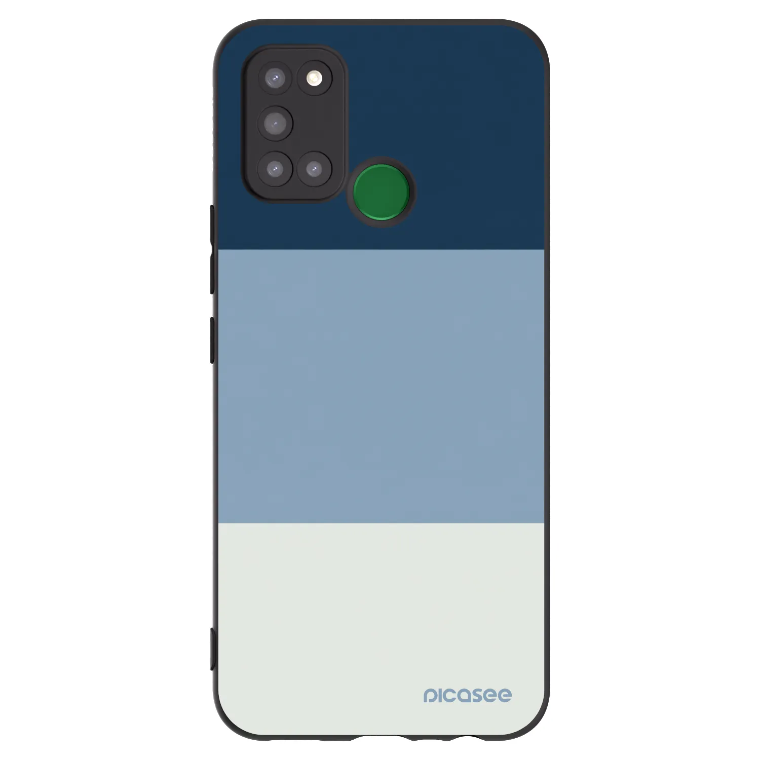 Picasee silikonowe czarne etui na Realme 7i - Coastal Blue
