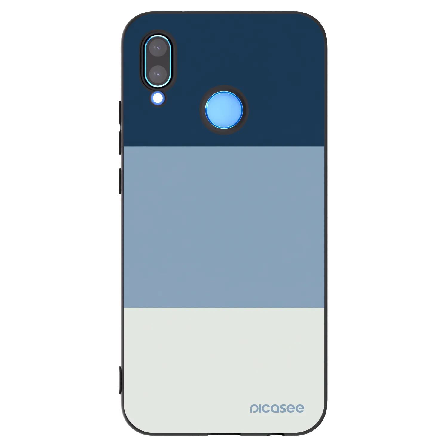 Picasee silikonowe czarne etui na Huawei P20 Lite - Coastal Blue