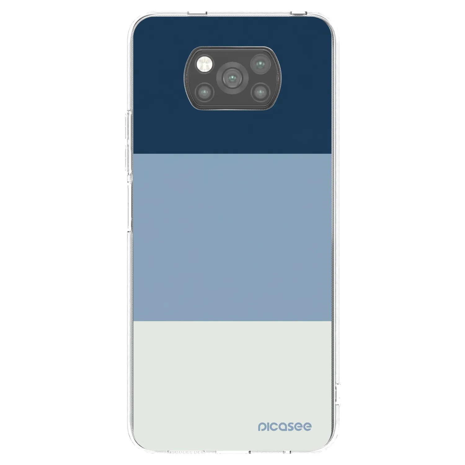 Picasee silikonowe czarne etui na Xiaomi Poco X3 Pro - Coastal Blue