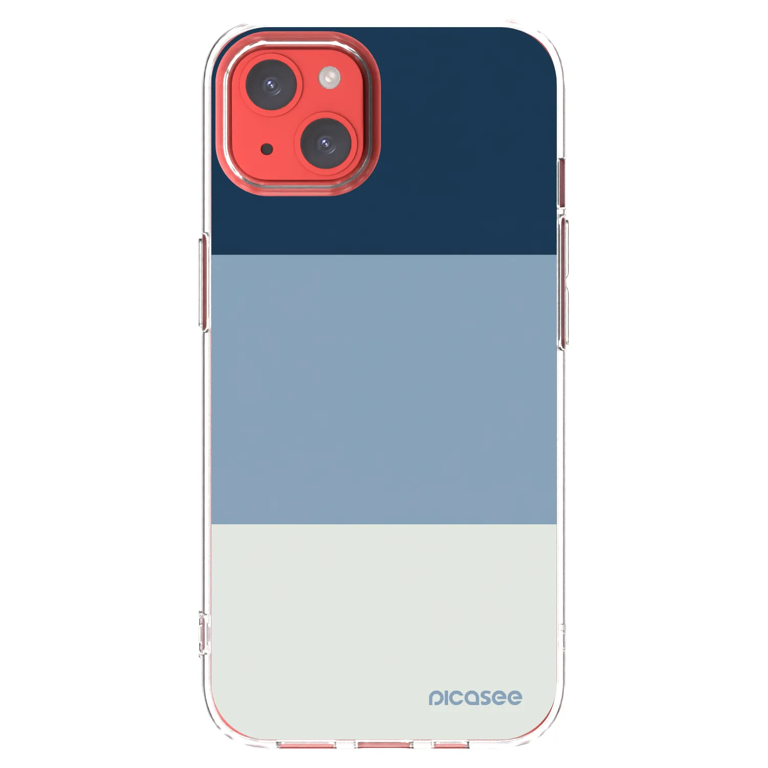 Picasee silikonowe przeźroczyste etui na Apple iPhone 13 - Coastal Blue