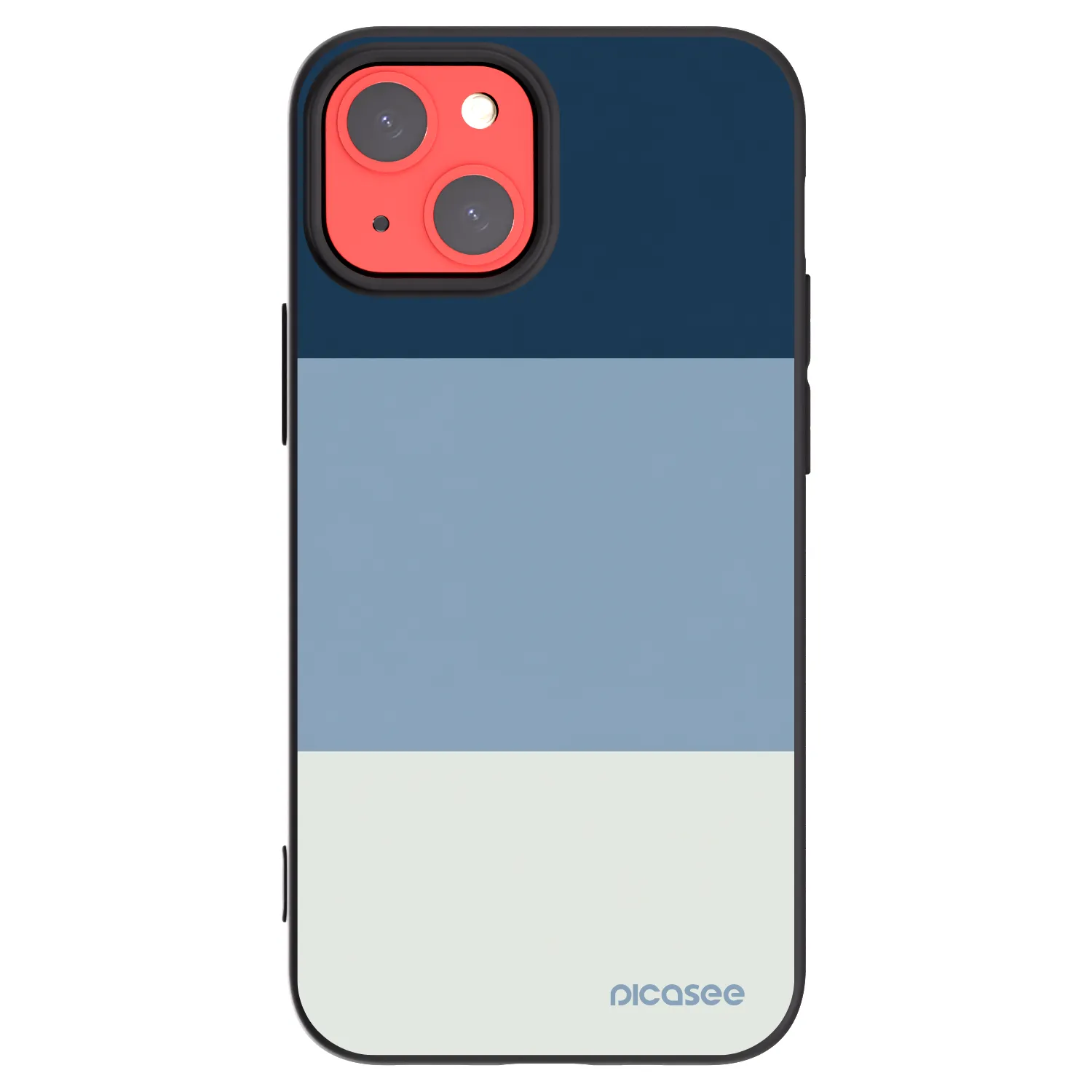 Picasee silikonowe czarne etui na Apple iPhone 13 mini - Coastal Blue