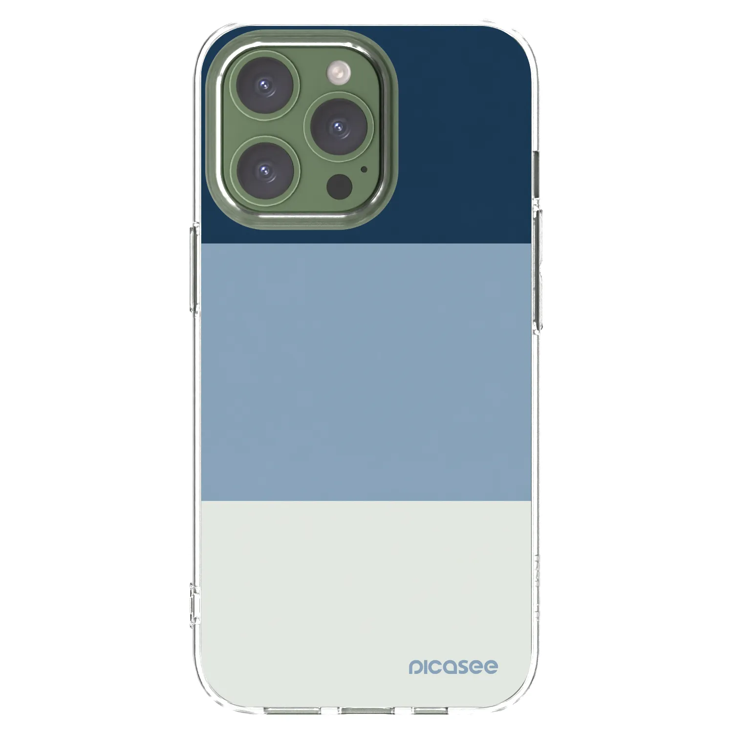 Picasee silikonowe przeźroczyste etui na Apple iPhone 13 Pro - Coastal Blue