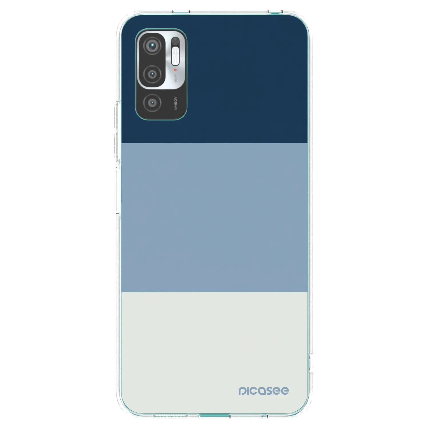 Picasee silikonowe przeźroczyste etui na Xiaomi Redmi Note 10 5G - Coastal Blue