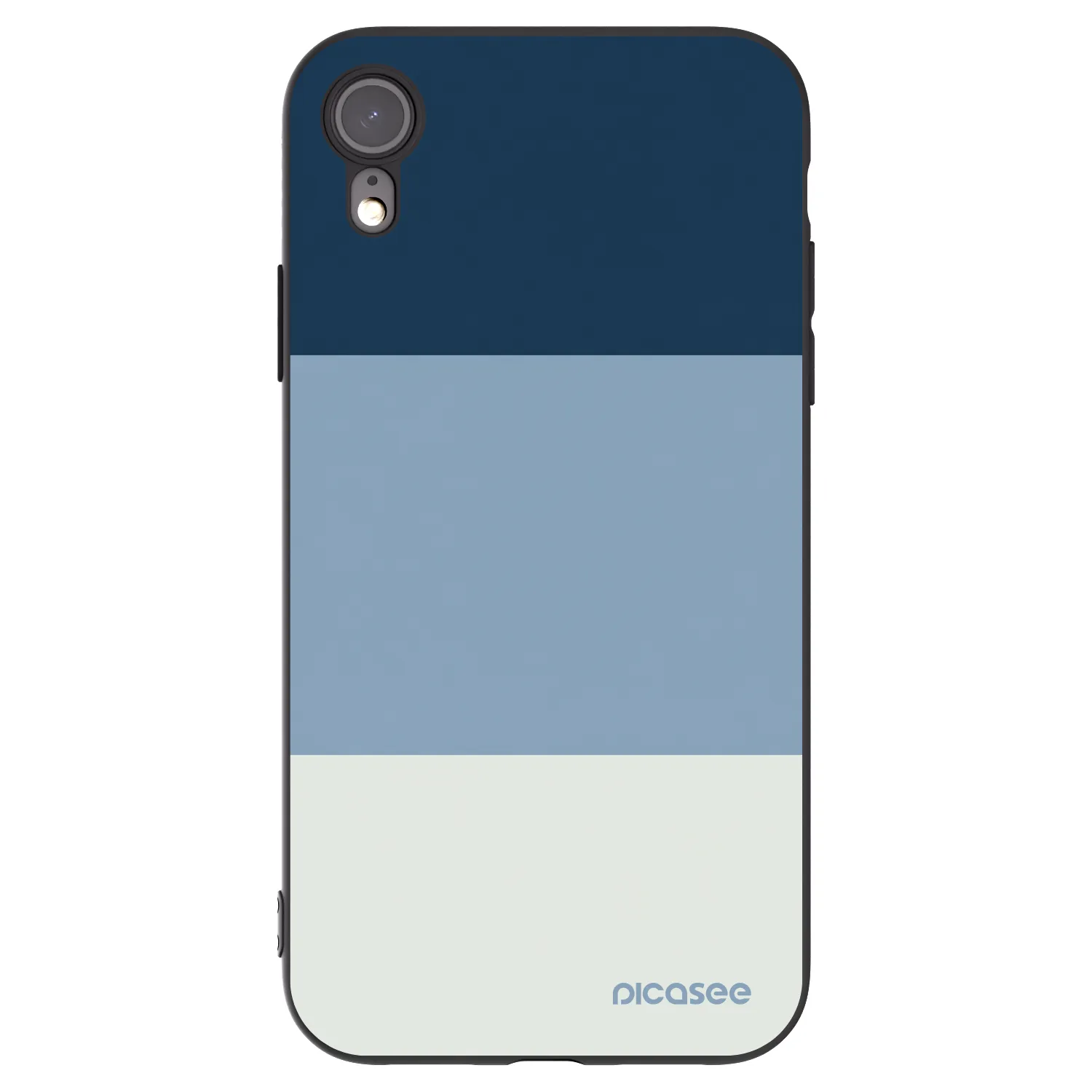 Picasee silikonowe czarne etui na Apple iPhone XR - Coastal Blue