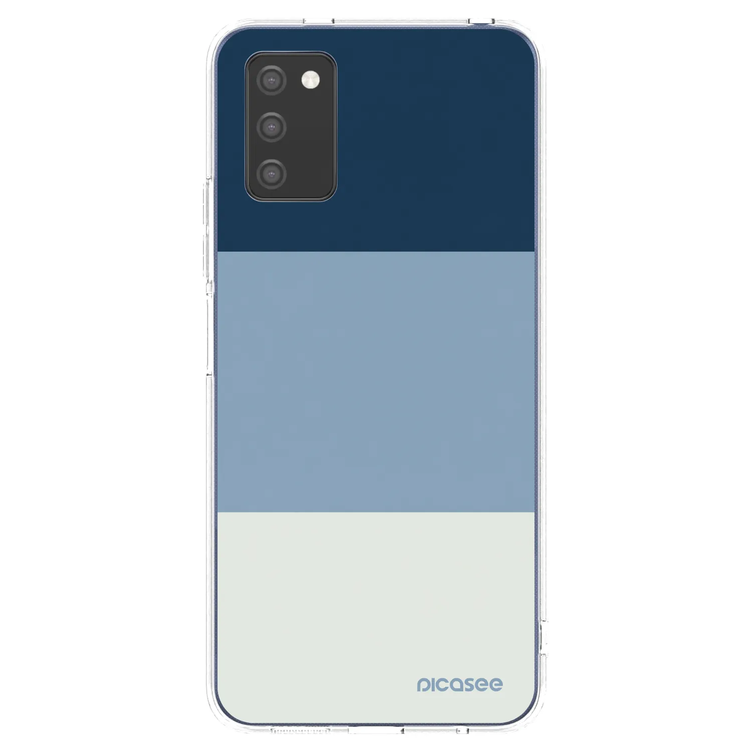 Picasee silikonowe przeźroczyste etui na Samsung Galaxy A02s A025G - Coastal Blue