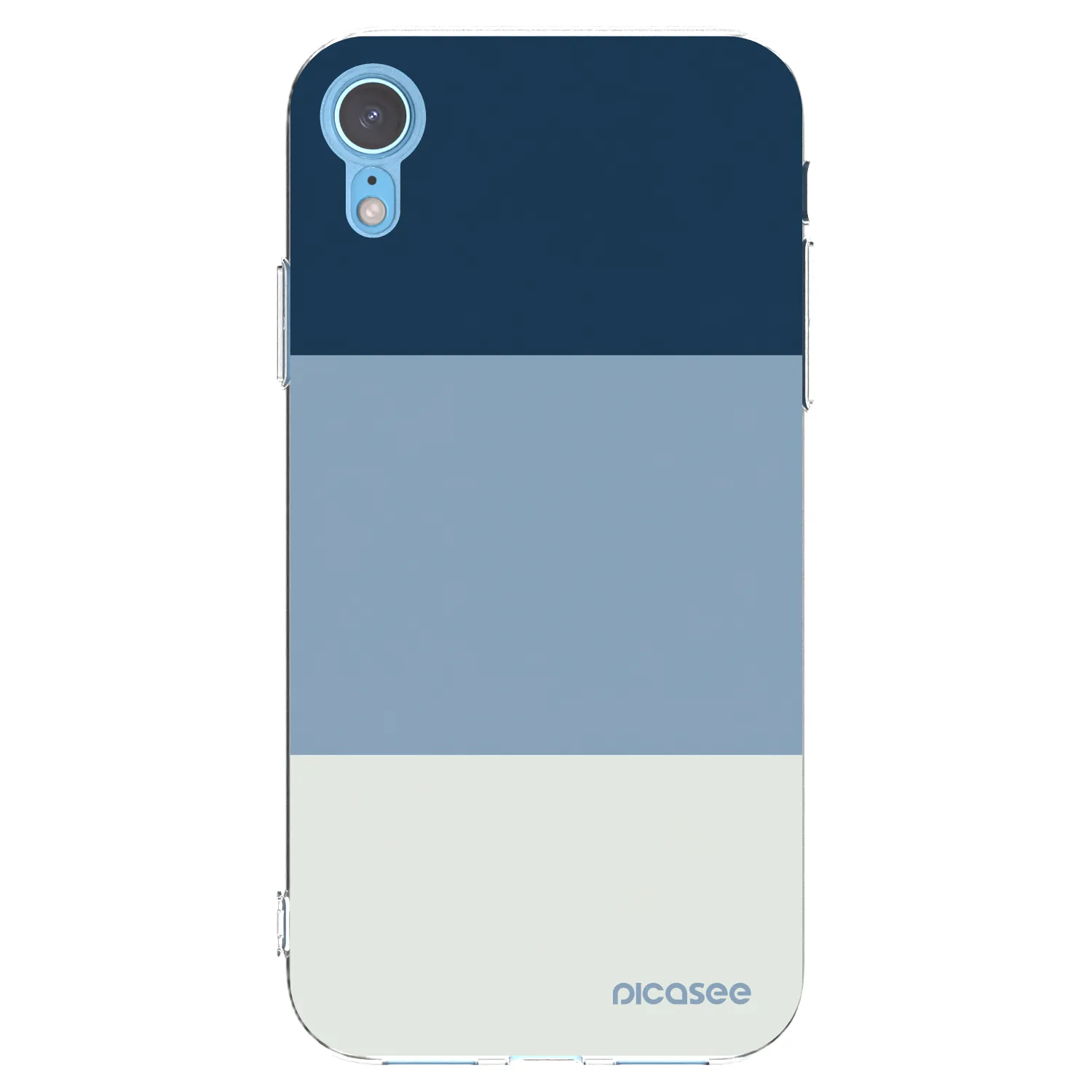 Picasee silikonowe przeźroczyste etui na Apple iPhone XR - Coastal Blue