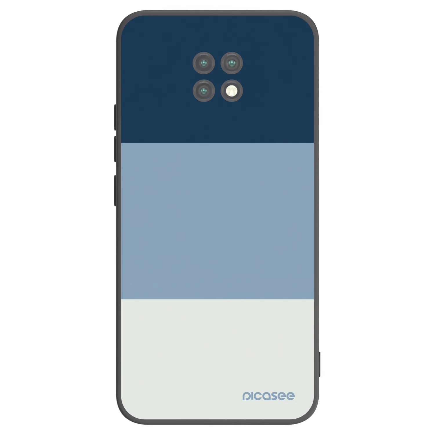 Picasee silikonowe czarne etui na Xiaomi Redmi Note 9T - Coastal Blue