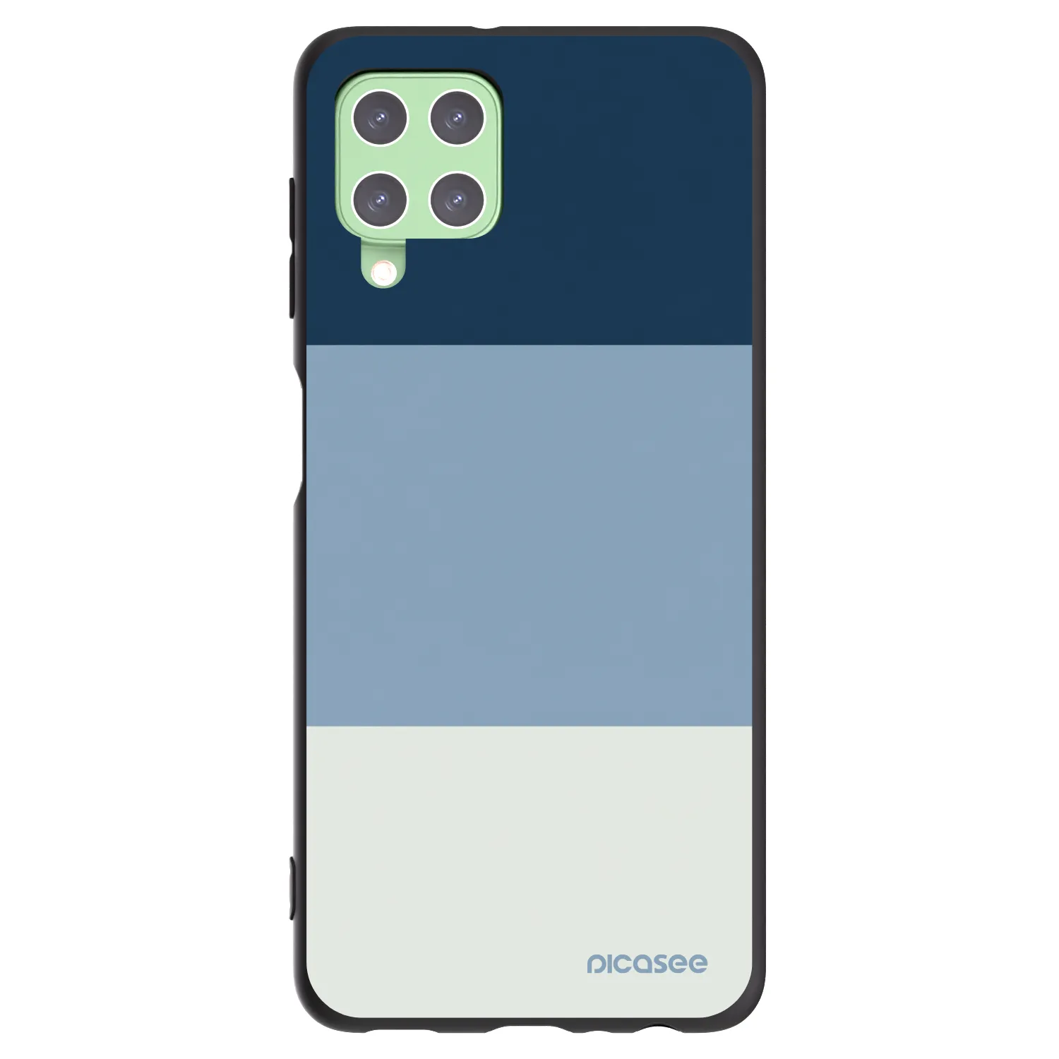 Picasee silikonowe czarne etui na Samsung Galaxy A22 A225F 4G - Coastal Blue