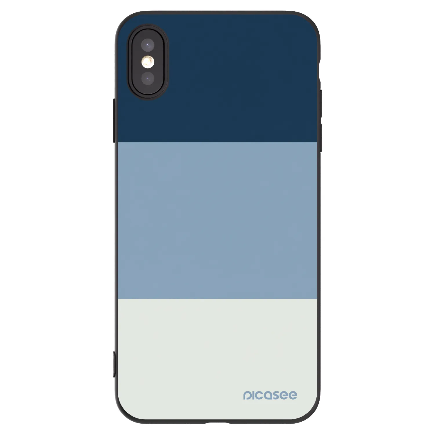 Picasee silikonowe czarne etui na Apple iPhone XS Max - Coastal Blue