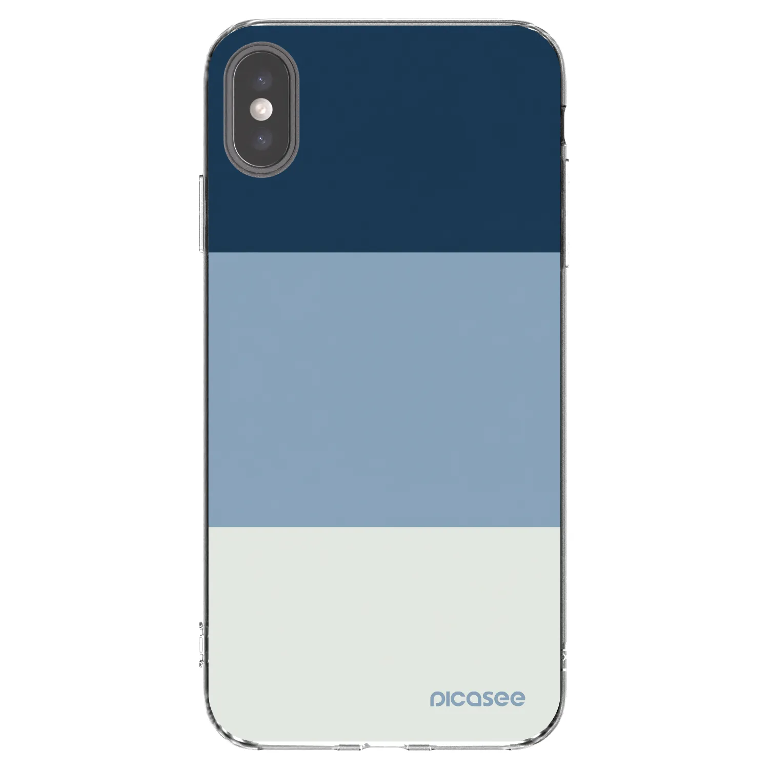 Picasee silikonowe przeźroczyste etui na Apple iPhone XS Max - Coastal Blue