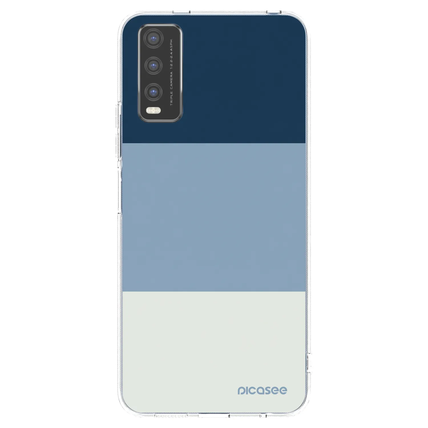 Picasee silikonowe przeźroczyste etui na Vivo Y20s - Coastal Blue