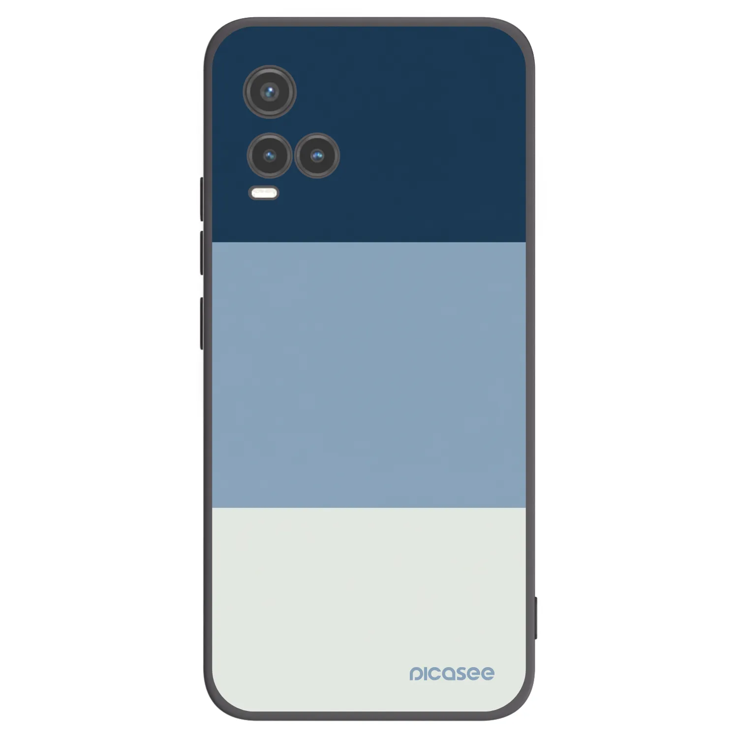 Picasee silikonowe czarne etui na Vivo Y33s - Coastal Blue