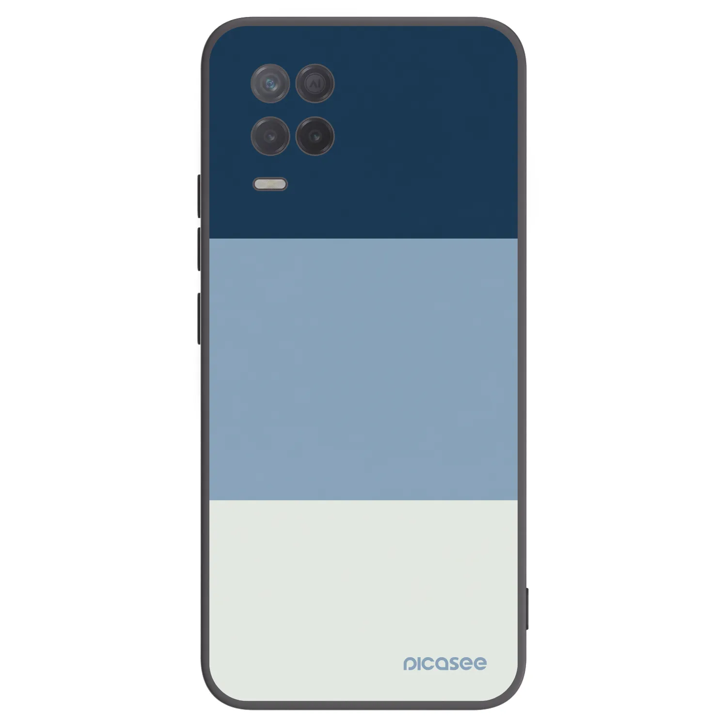Picasee silikonowe czarne etui na Realme 8 5G - Coastal Blue
