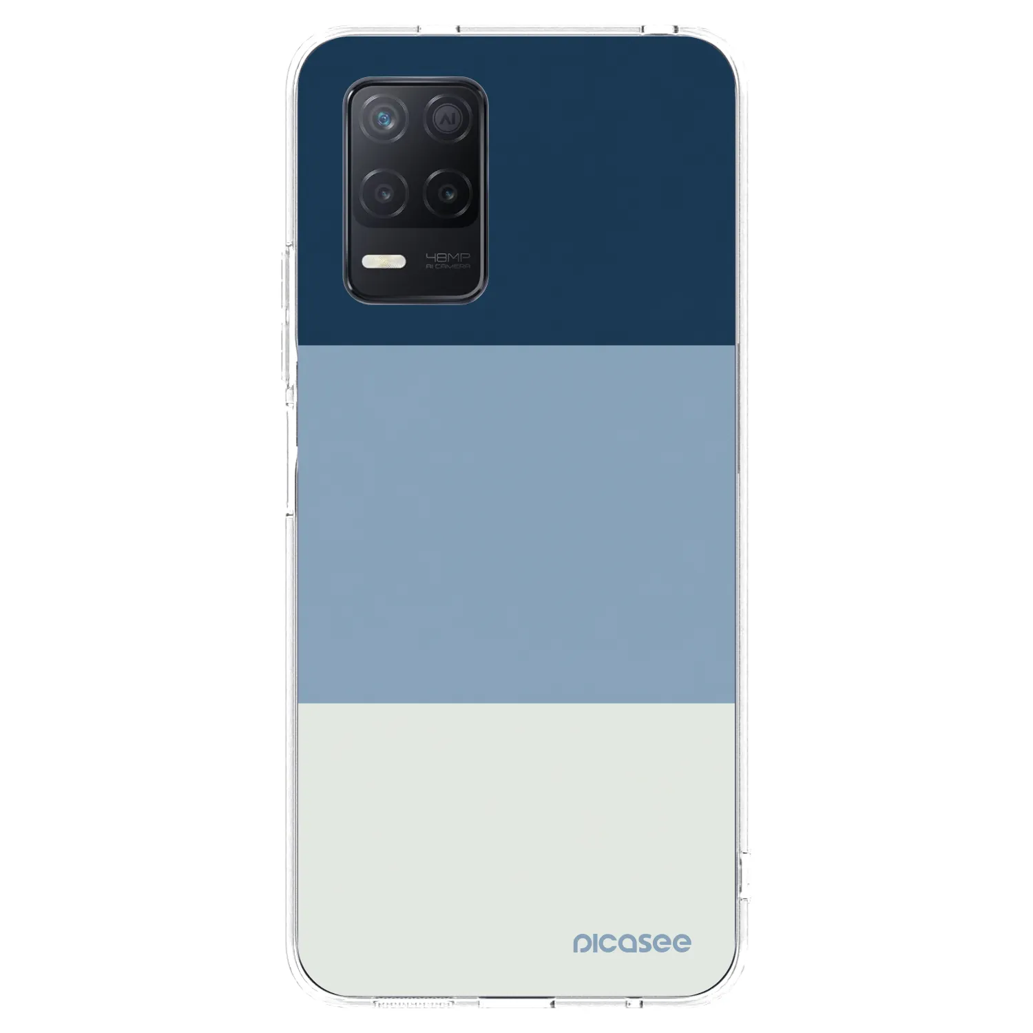 Picasee silikonowe przeźroczyste etui na Realme 8 5G - Coastal Blue