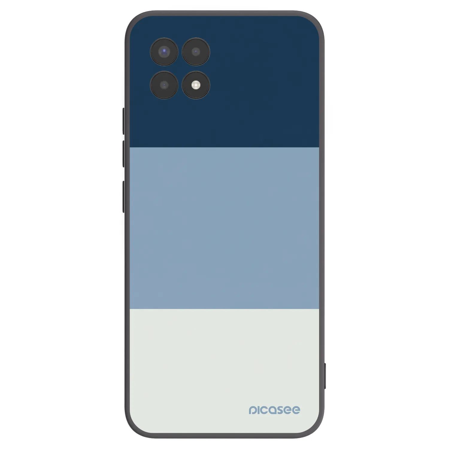 Picasee silikonowe czarne etui na Realme 8i - Coastal Blue