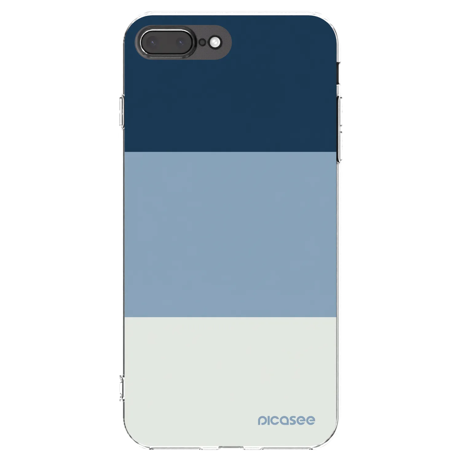 Picasee silikonowe przeźroczyste etui na Apple iPhone 7 Plus - Coastal Blue