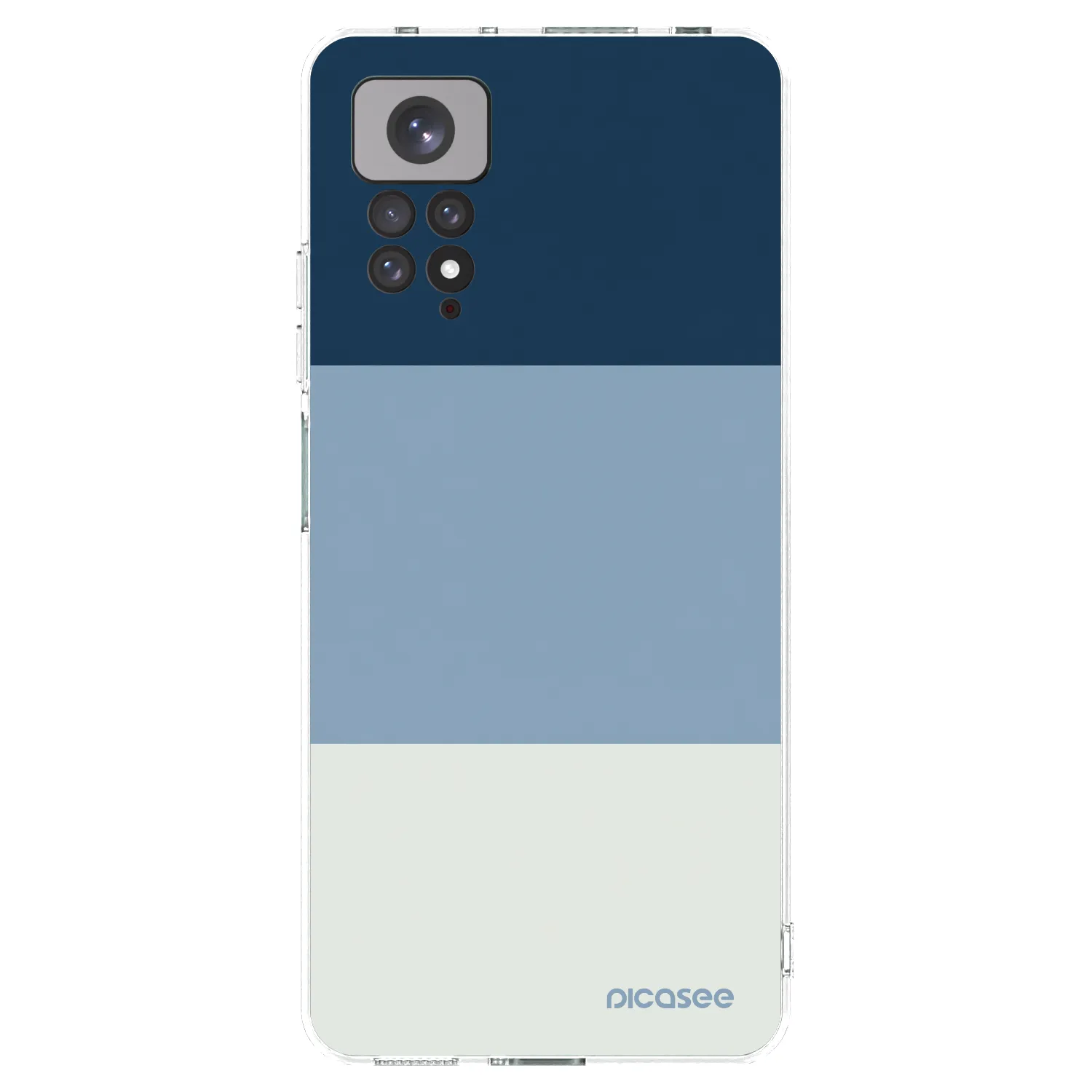 Picasee silikonowe przeźroczyste etui na Xiaomi Redmi Note 11S 4G - Coastal Blue