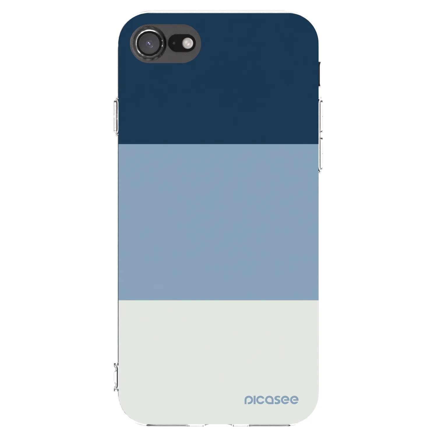 Picasee silikonowe przeźroczyste etui na Apple iPhone SE 2022 - Coastal Blue