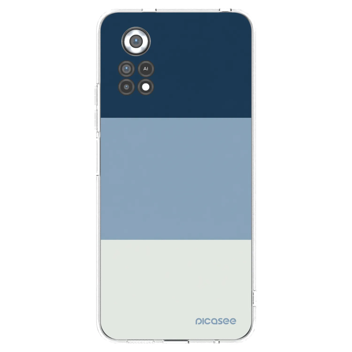 Picasee silikonowe przeźroczyste etui na Xiaomi Poco X4 Pro 5G - Coastal Blue