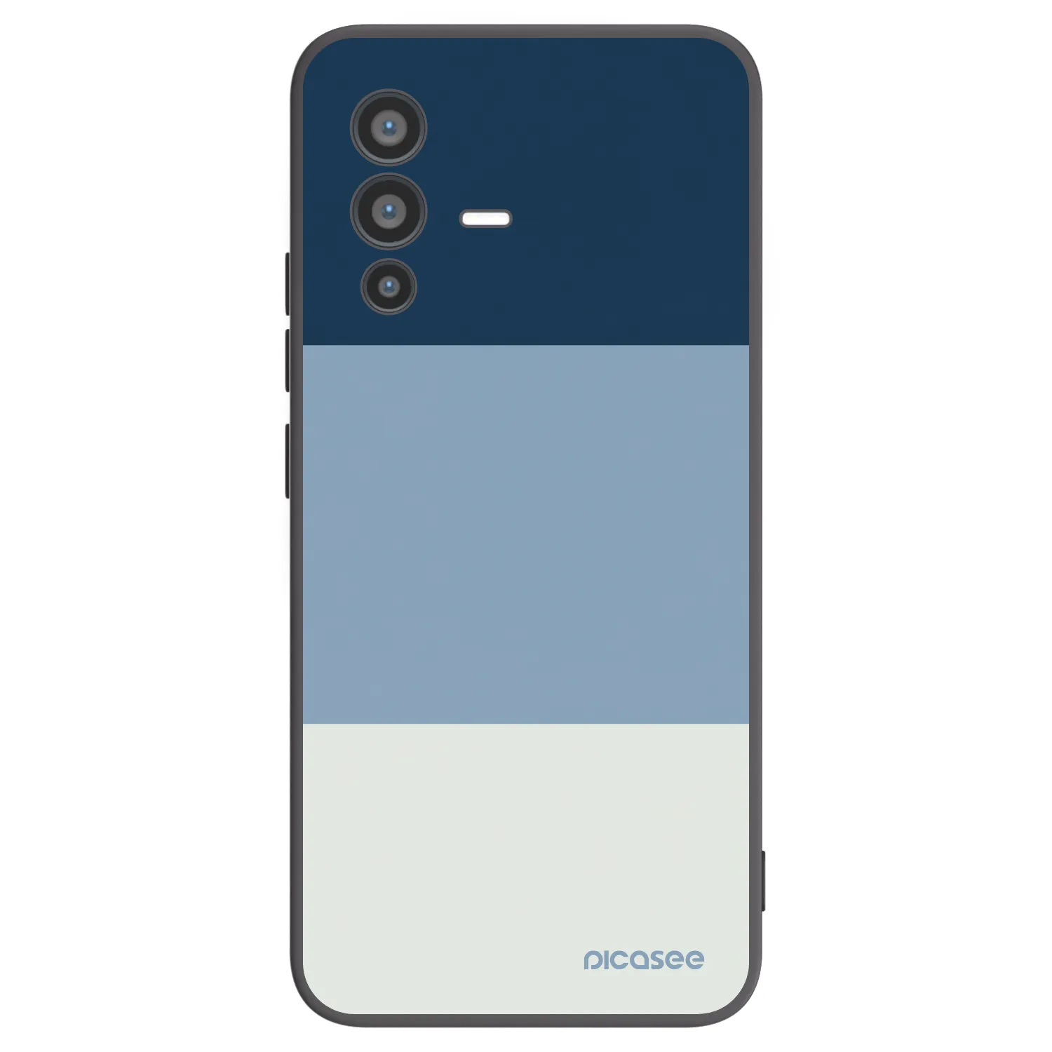 Picasee silikonowe czarne etui na Vivo V23 5G - Coastal Blue
