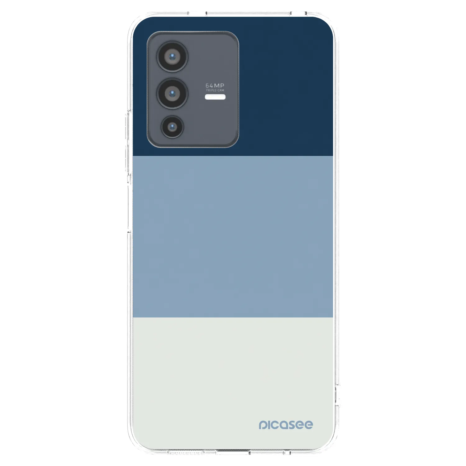 Picasee silikonowe przeźroczyste etui na Vivo V23 5G - Coastal Blue