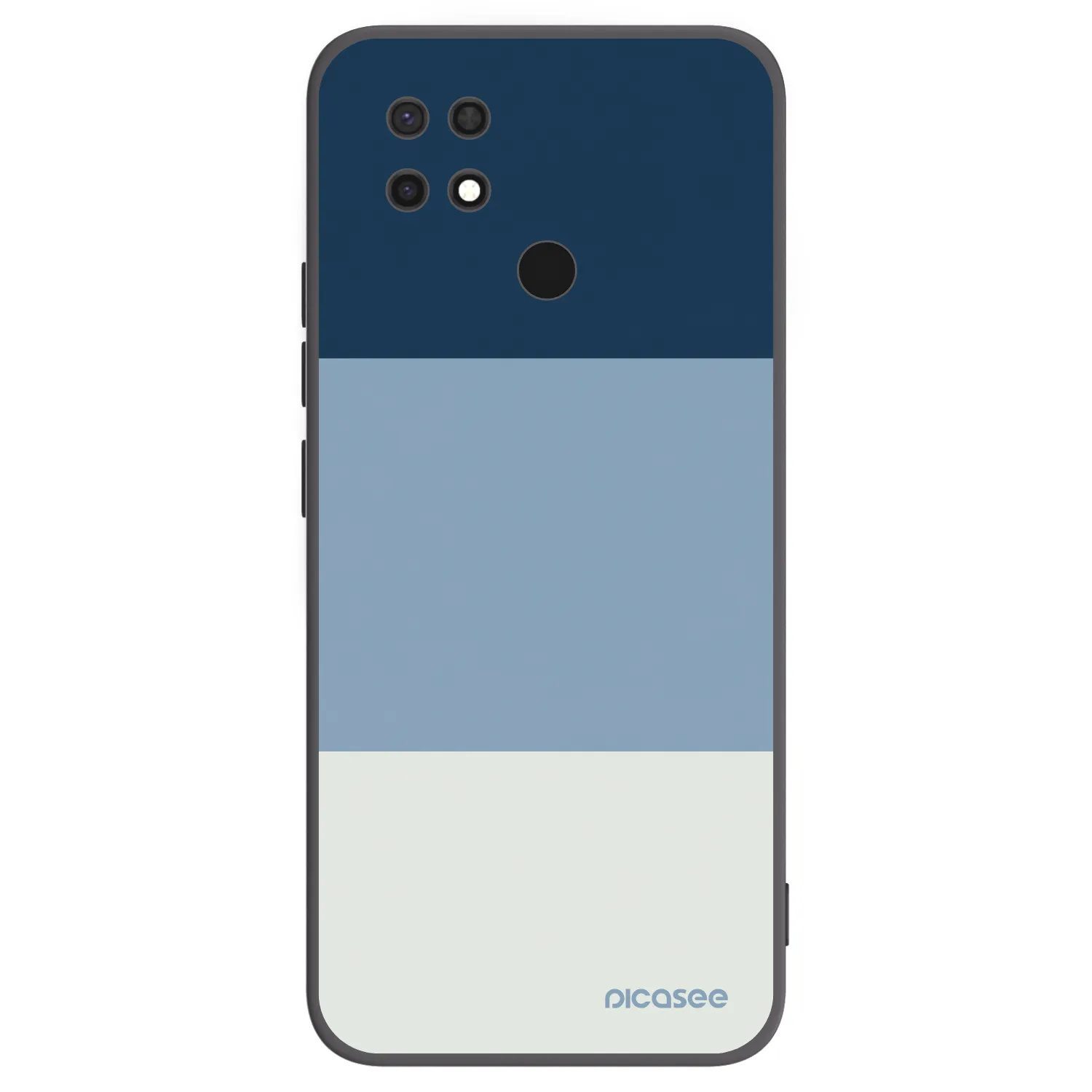 Picasee silikonowe czarne etui na Xiaomi Redmi 10C - Coastal Blue