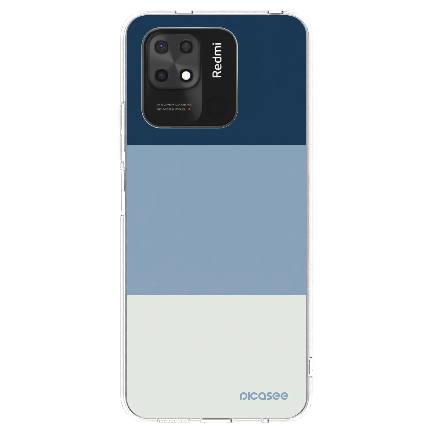 Picasee silikonowe przeźroczyste etui na Xiaomi Redmi 10C - Coastal Blue