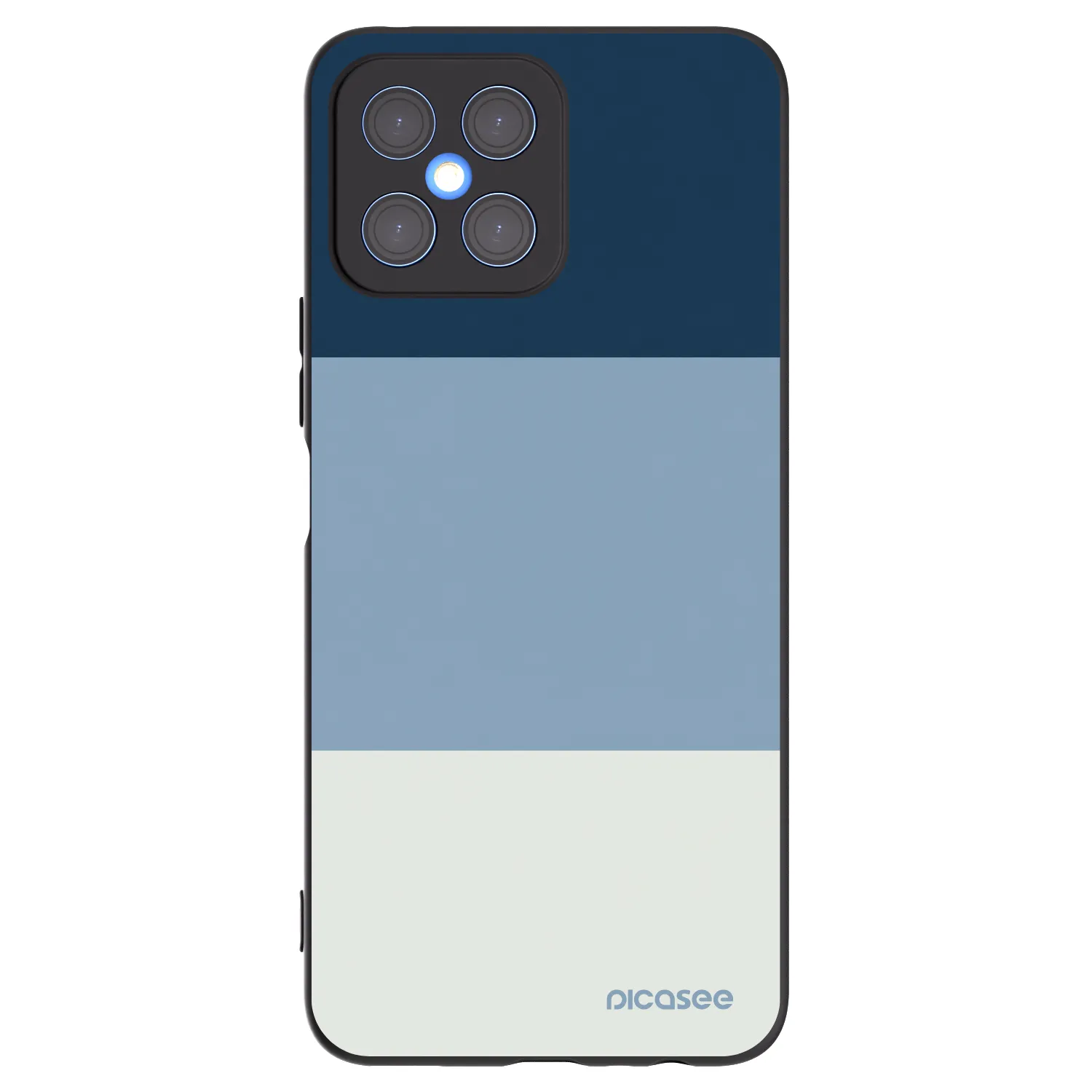Picasee silikonowe czarne etui na Honor X8 4G - Coastal Blue