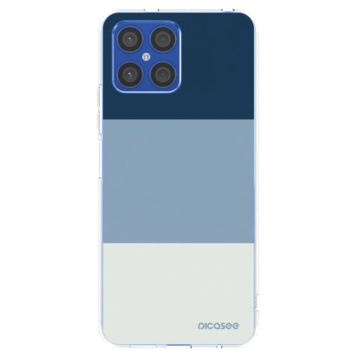 Picasee silikonowe przeźroczyste etui na Honor X8 4G - Coastal Blue