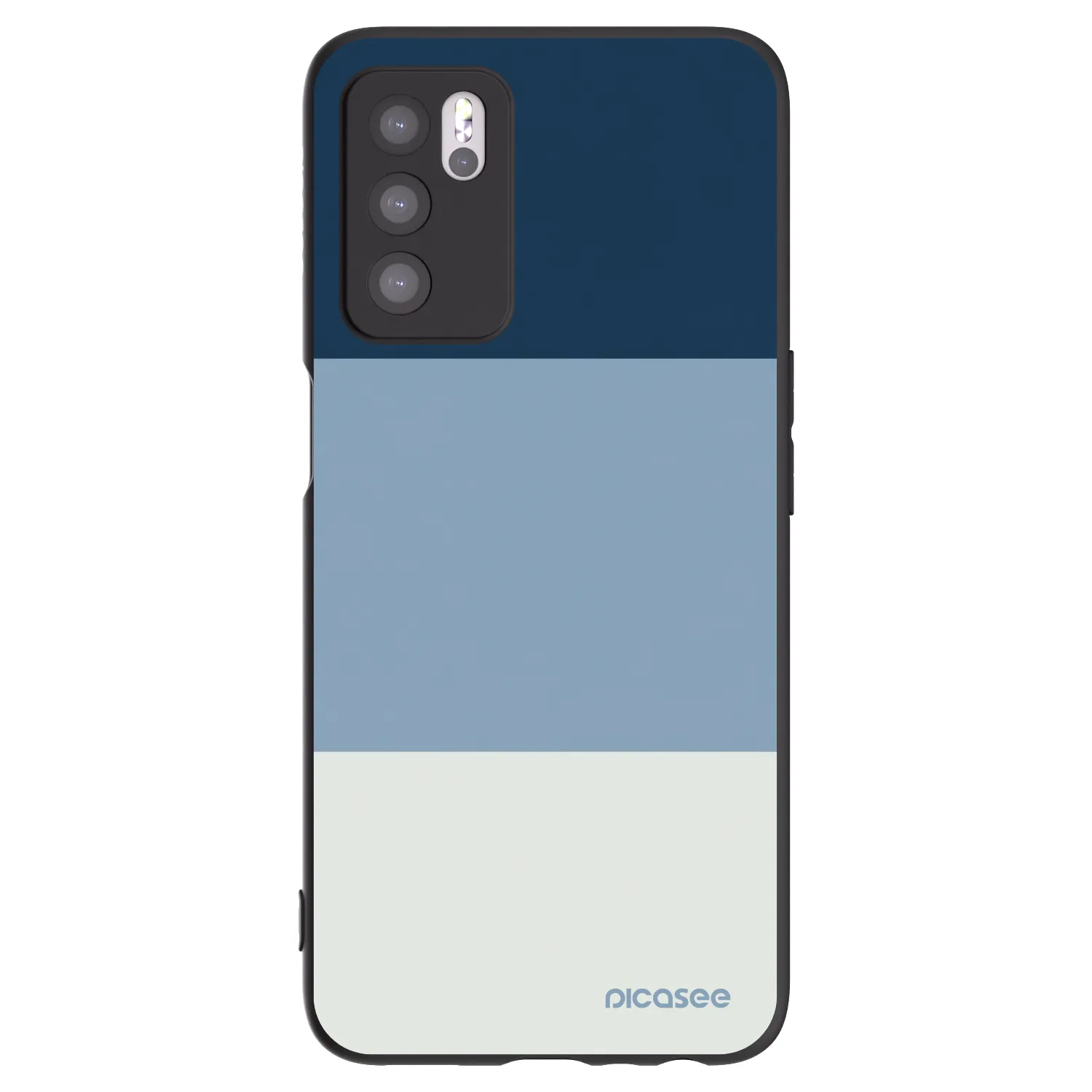 Picasee silikonowe czarne etui na OPPO A16s - Coastal Blue