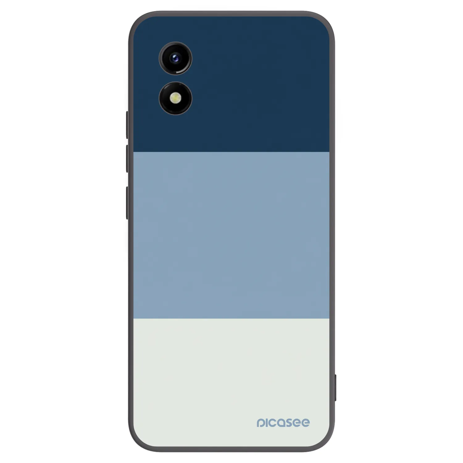Picasee silikonowe czarne etui na Vivo Y01 - Coastal Blue