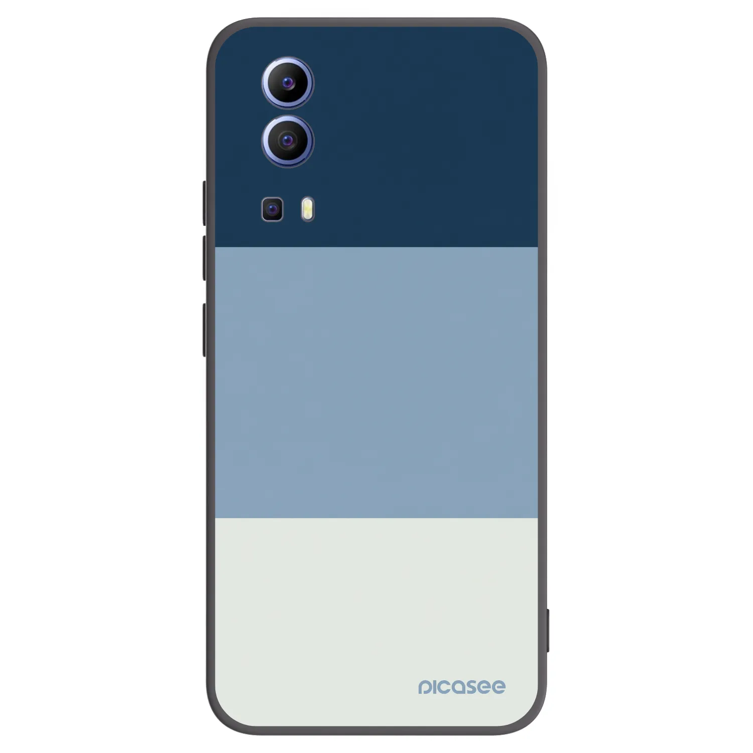 Picasee silikonowe czarne etui na Vivo Y52 5G - Coastal Blue