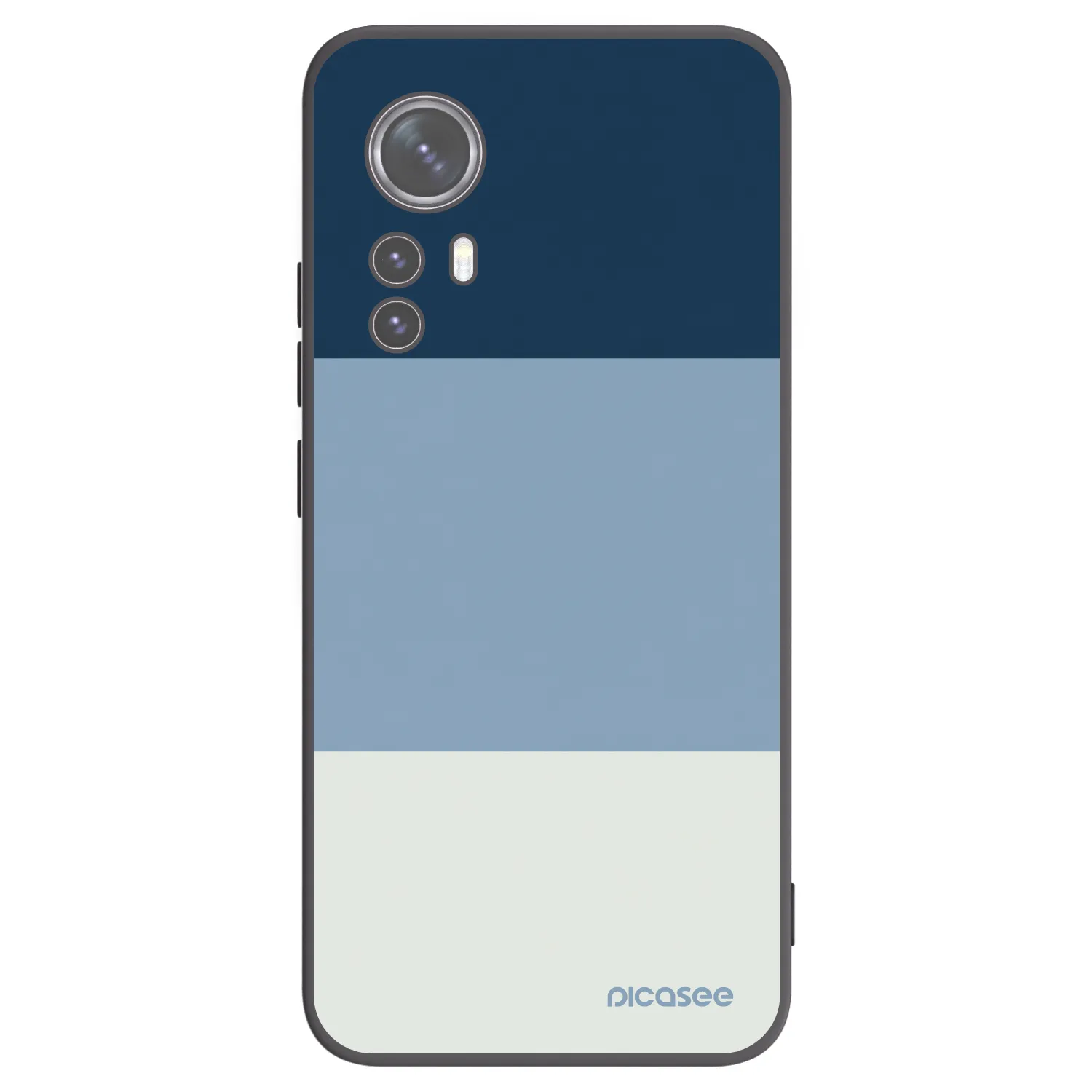 Picasee silikonowe czarne etui na Xiaomi 12X - Coastal Blue