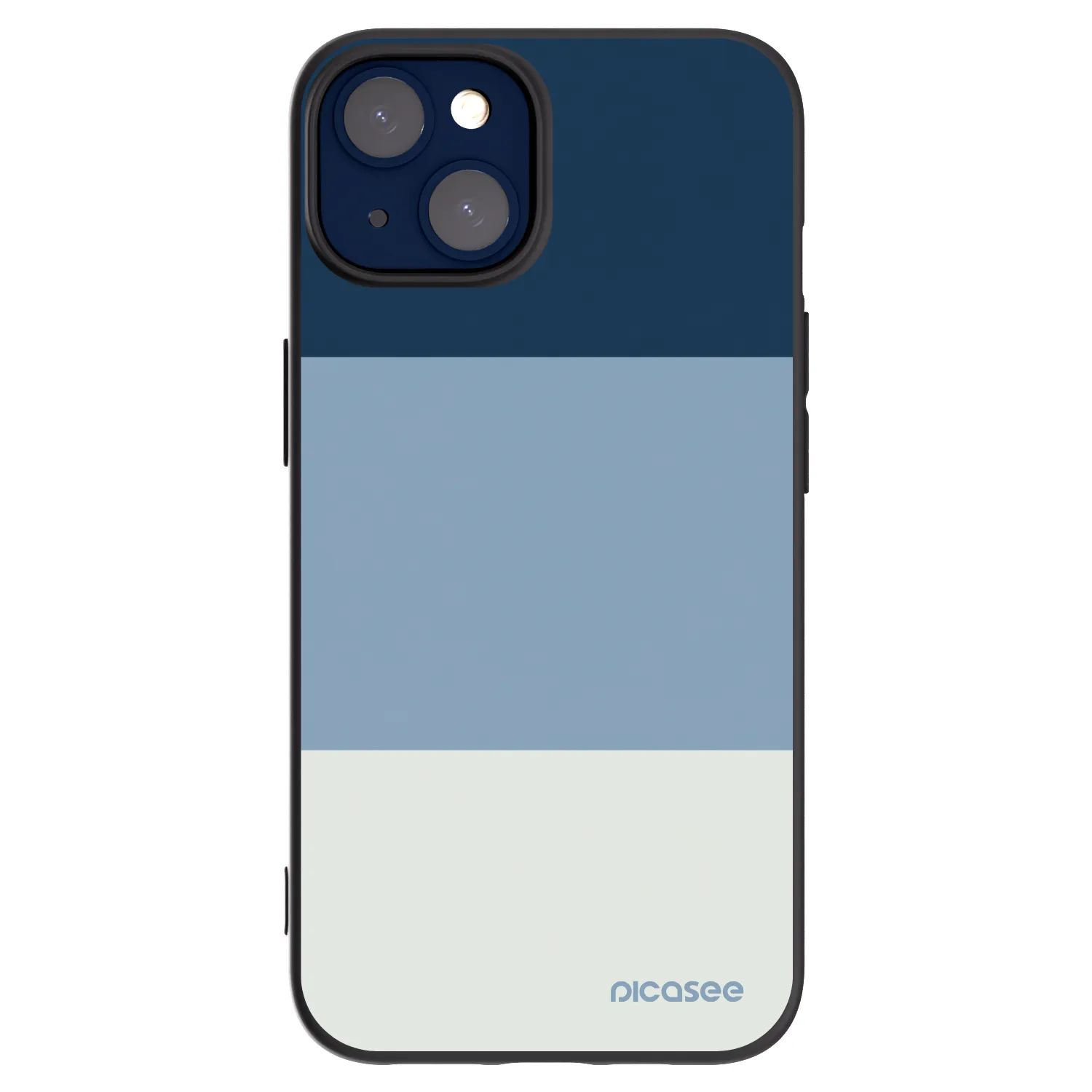 Picasee silikonowe czarne etui na Apple iPhone 14 - Coastal Blue