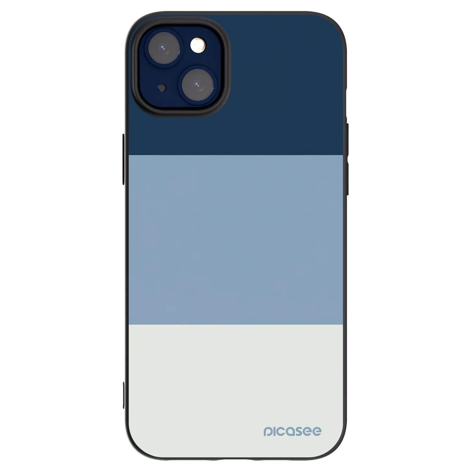 Picasee silikonowe czarne etui na Apple iPhone 14 Plus - Coastal Blue