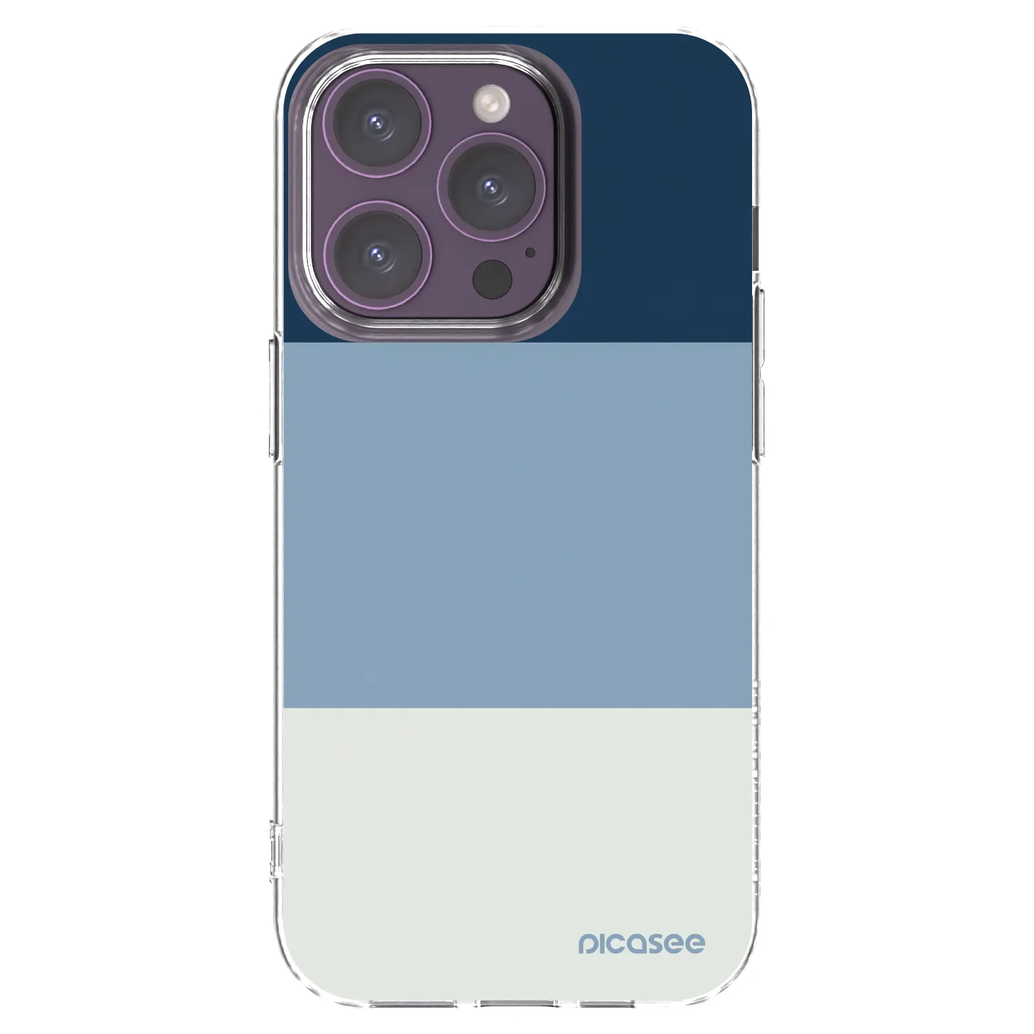 Picasee silikonowe przeźroczyste etui na Apple iPhone 14 Pro - Coastal Blue