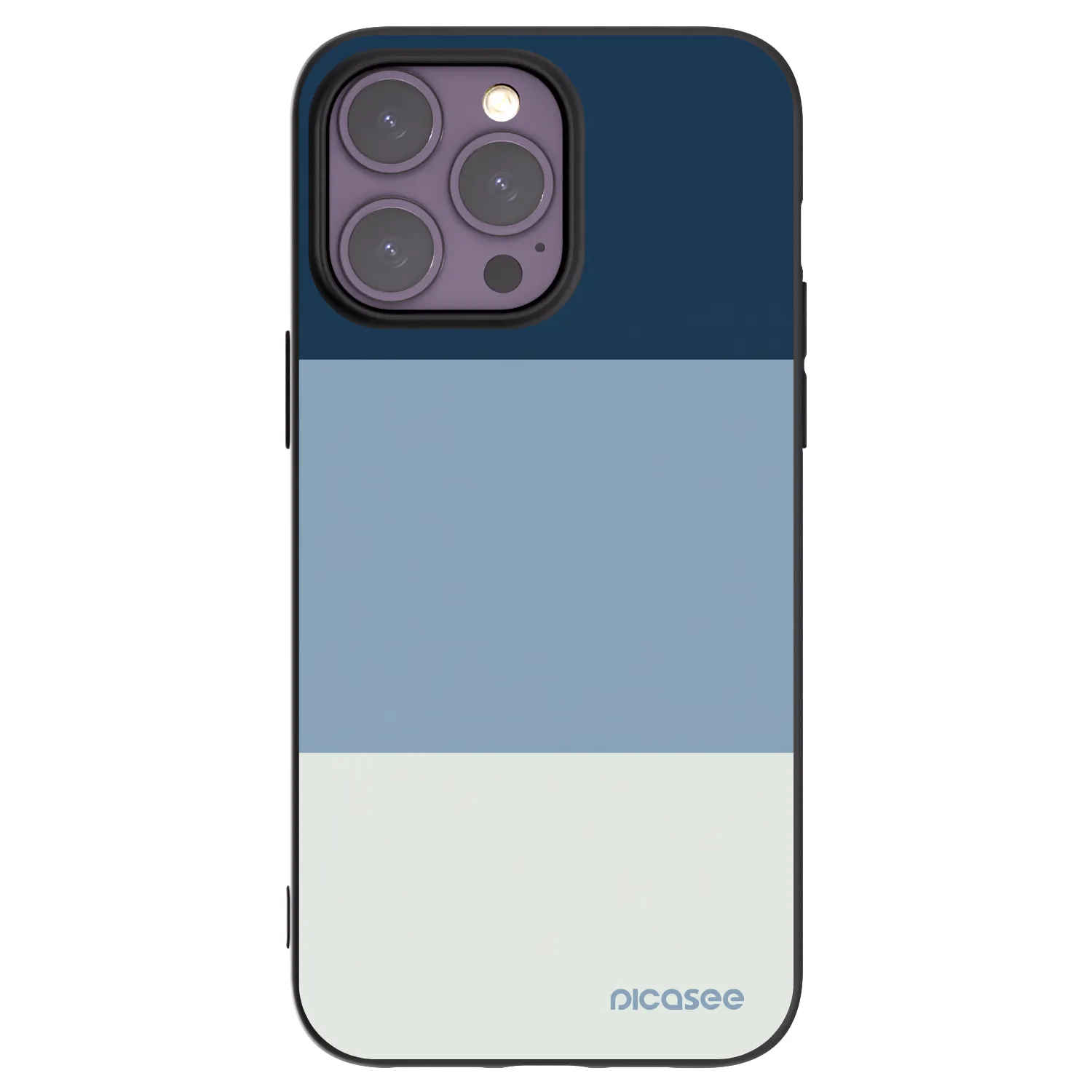 Picasee silikonowe czarne etui na Apple iPhone 14 Pro Max - Coastal Blue