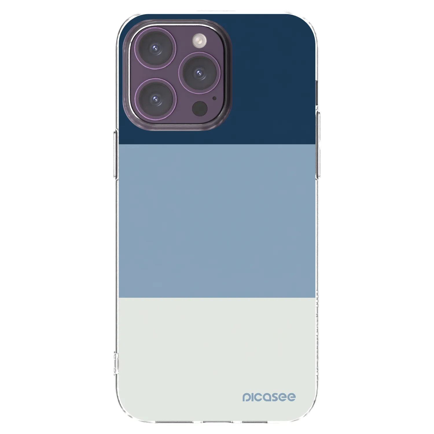 Picasee silikonowe przeźroczyste etui na Apple iPhone 14 Pro Max - Coastal Blue