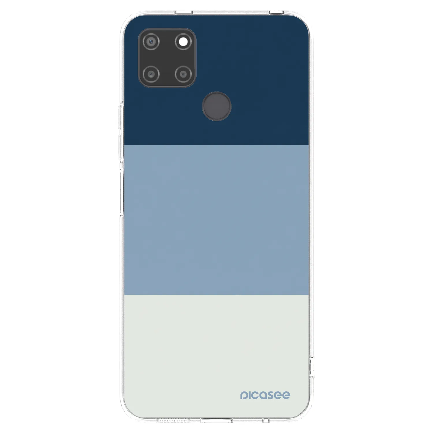 Picasee silikonowe przeźroczyste etui na Realme C21Y - Coastal Blue