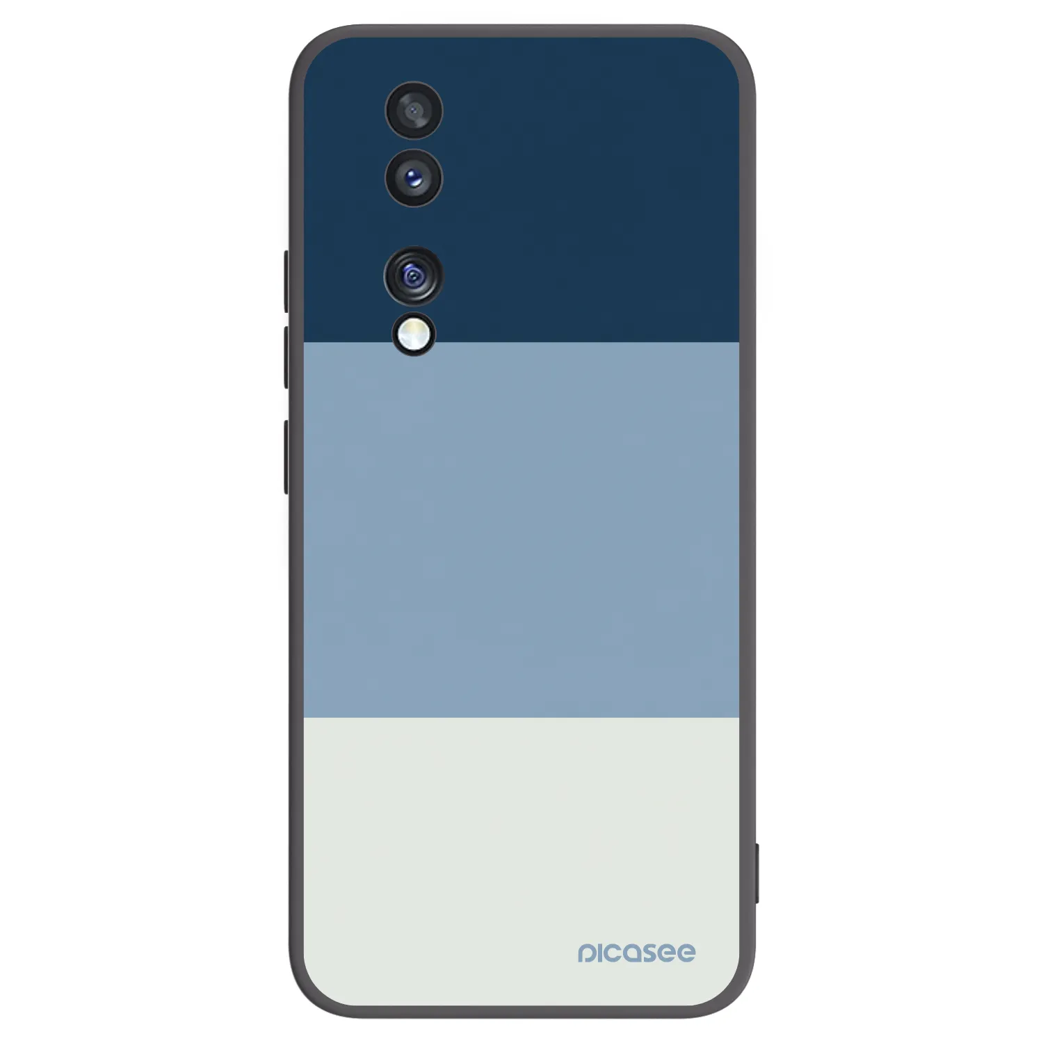 Picasee silikonowe czarne etui na Honor 70 - Coastal Blue