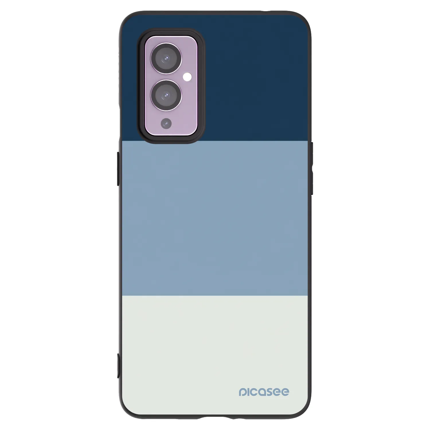 Picasee silikonowe czarne etui na OnePlus 9 - Coastal Blue