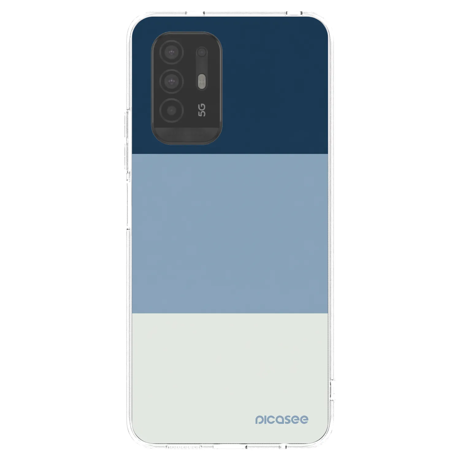 Picasee silikonowe przeźroczyste etui na OPPO A94 5G - Coastal Blue