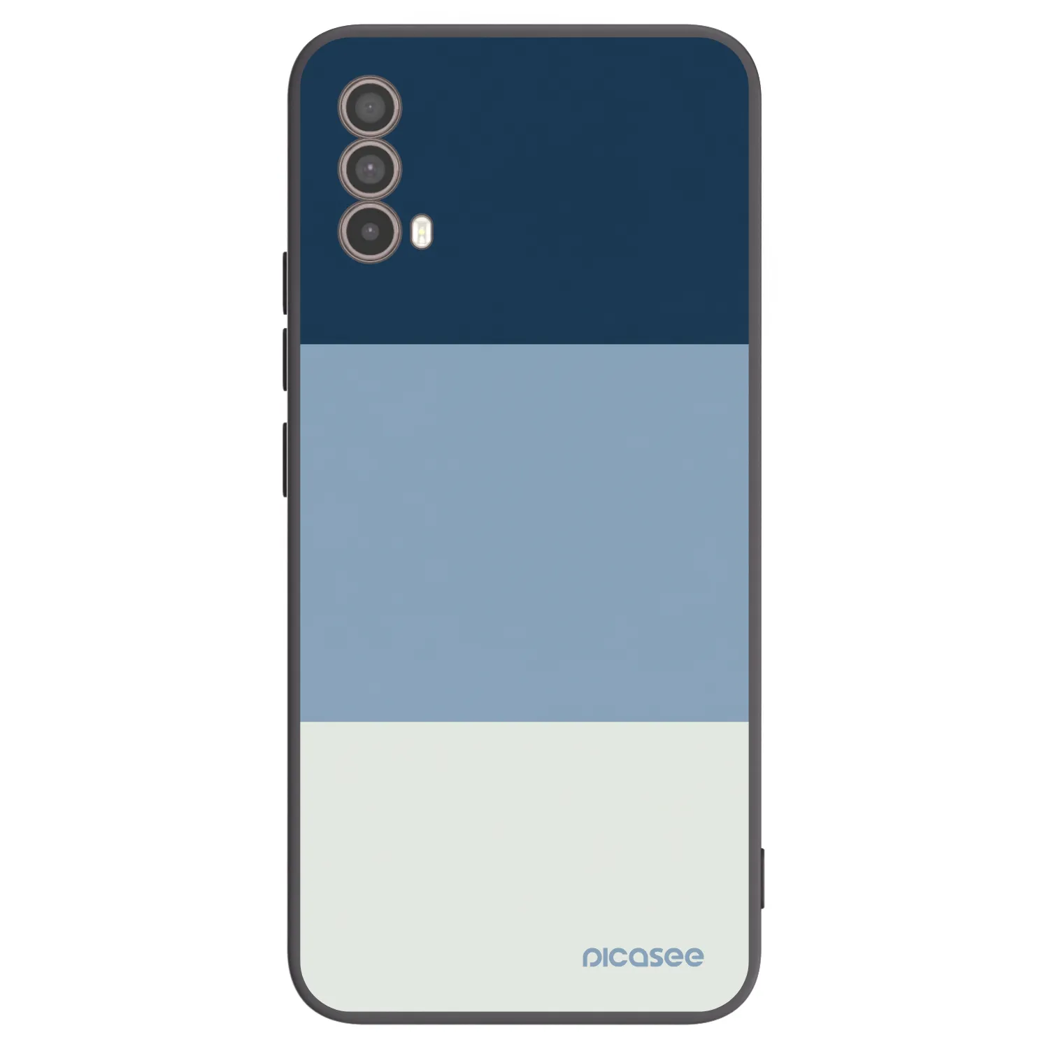 Picasee silikonowe czarne etui na Motorola Moto E40 - Coastal Blue